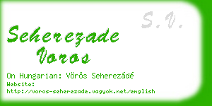 seherezade voros business card