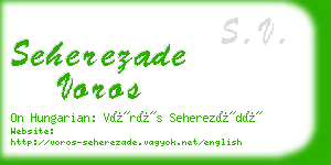 seherezade voros business card